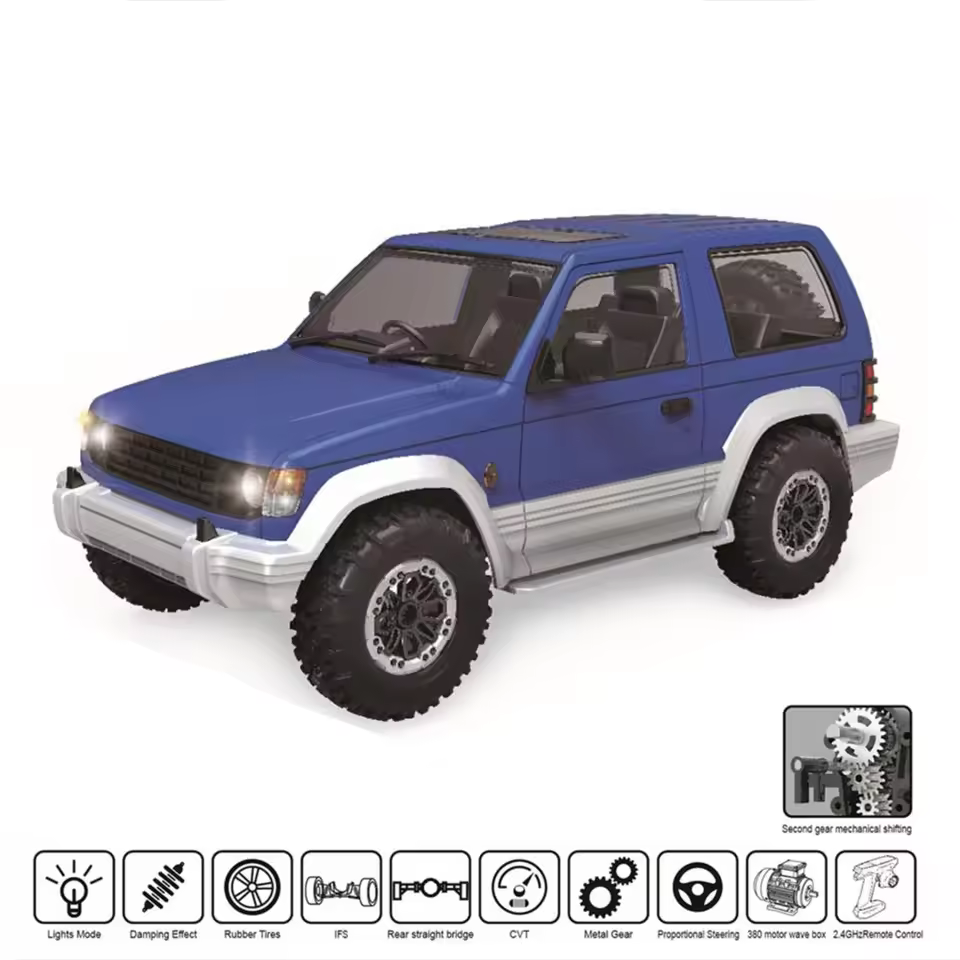 1/14 Toys Plastic Shell RTR Remote Control Crawler LDRC LD1297S 4x4 RC Off Road Car 2Speed Gearbox Metal Gears 380 Brushed Motor - Image 6