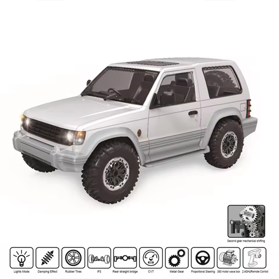 1/14 Toys Plastic Shell RTR Remote Control Crawler LDRC LD1297S 4x4 RC Off Road Car 2Speed Gearbox Metal Gears 380 Brushed Motor - Image 4