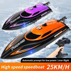 Alternative view of 2.4GHz 20KM/H Waterproof High Speed Rc Racing Boat Ship Toys with Light Electric Rc Speedboat