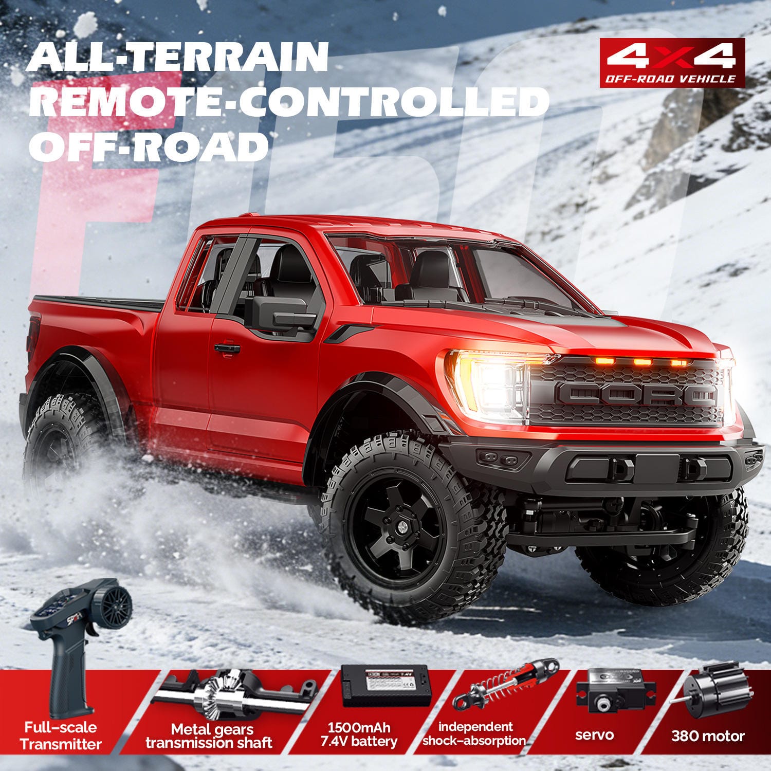 Hstar F150 Hobby RC Car 4x4 Electric Hobby Grade Remote Control Off-Road Truck 1/12 Model Toys Boy Adult 2026 New Trending