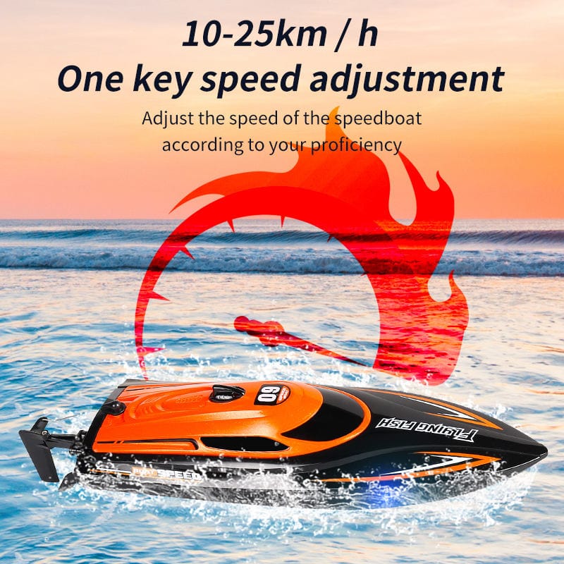 2.4GHz 20KM/H Waterproof High Speed Rc Racing Boat Ship Toys with Light Electric Rc Speedboat - Image 4