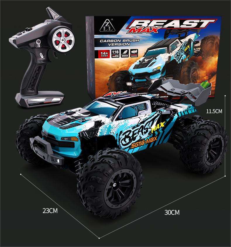 Aidison 1/16 Rc Truck 2.4Ghz Off-Road 4x4 6 Channels 40Km/H Waterproof High Speed Professional Remote Control - Image 5