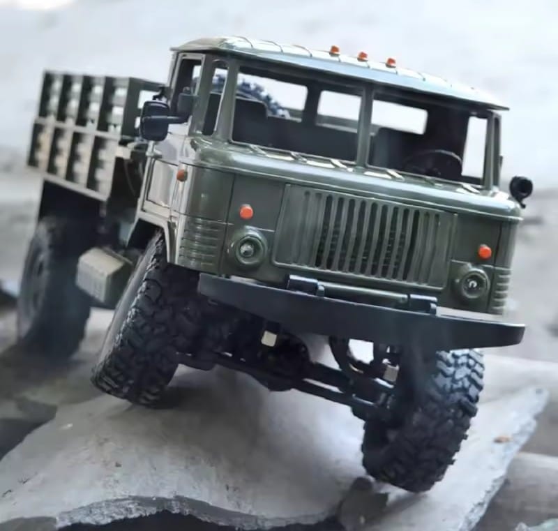 WPL B-24 Remote Control Military Truck – 4WD DIY Off-Road RC Car (GAZ-66 Model) for Kids & Collectors - Image 6
