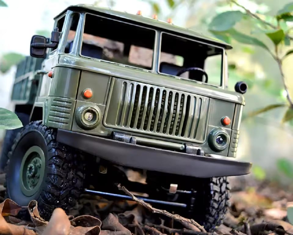 WPL B-24 Remote Control Military Truck – 4WD DIY Off-Road RC Car (GAZ-66 Model) for Kids & Collectors - Image 8