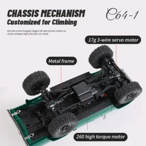 Alternative view of Super WPL C64-1 Remote Control Car 2.4Gh 1/16 RTR RC Truck Off Road RC Rock Crawler 4WD Remote Control Pickup All Terrain Toys Vehicle