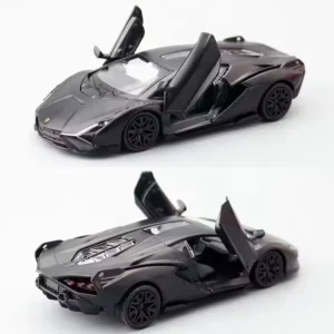 Alternative view of Lamborghini Calf Diecast Metal Toy Car (Matte Black) 1:36 Scale Miniature Model Collectible Gift