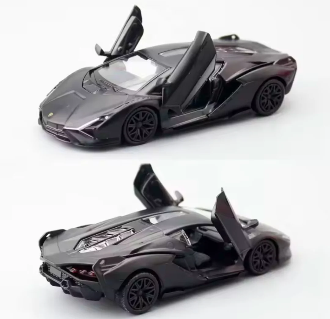 Lamborghini Calf Diecast Metal Toy Car (Matte Black) 1:36 Scale Miniature Model Collectible Gift - Image 2