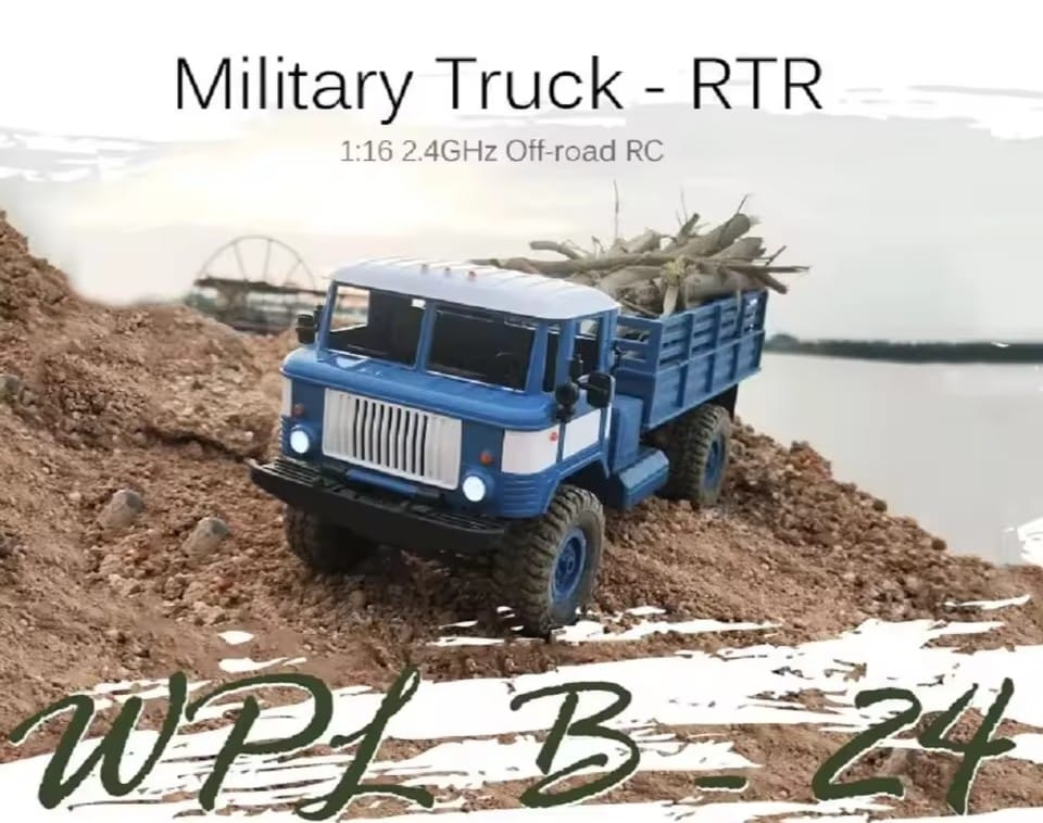 WPL B-24 Remote Control Military Truck – 4WD DIY Off-Road RC Car (GAZ-66 Model) for Kids & Collectors - Image 7