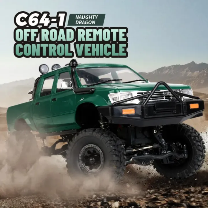 Super WPL C64-1 Remote Control Car 2.4Gh 1/16 RTR RC Truck Off Road RC Rock Crawler 4WD Remote Control Pickup All Terrain Toys Vehicle