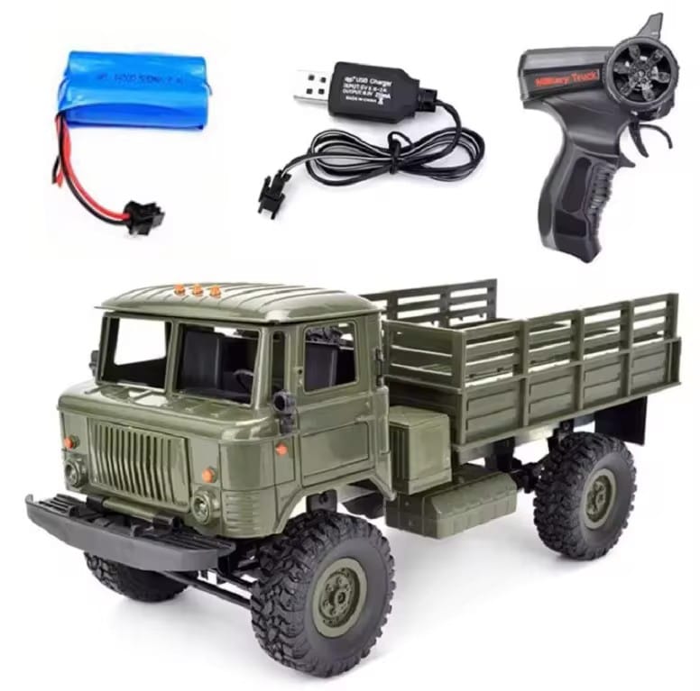 WPL B-24 Remote Control Military Truck – 4WD DIY Off-Road RC Car (GAZ-66 Model) for Kids & Collectors - Image 4