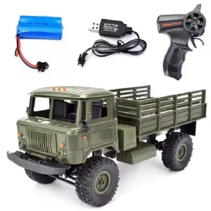 WPL B-24 Remote Control Military Truck – 4WD DIY Off-Road RC Car (GAZ-66 Model) for Kids & Collectors