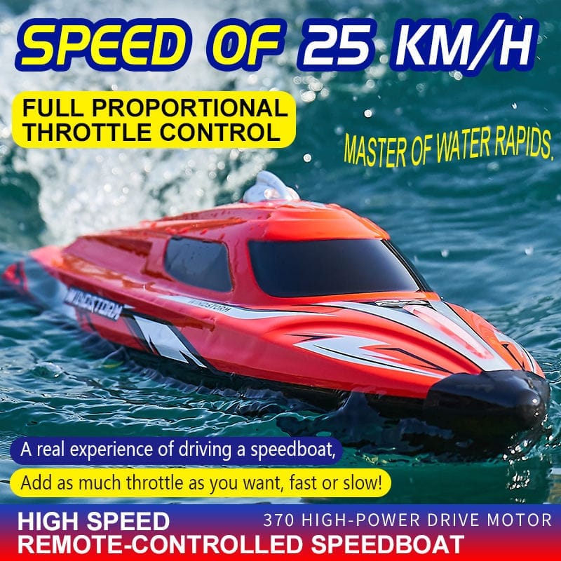 HJ823 25KM Waterproof Anti-Collision 2025 Model New Overturning Remote Control Electric Yacht LED Lights RC Speed Boat - Image 3