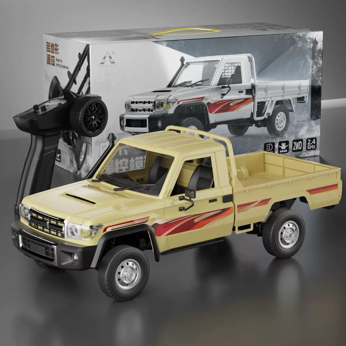 New SG1405 remote control pickup truck linkage lamp drift model full scale 1:14 rear drive RC toy model car - Image 4