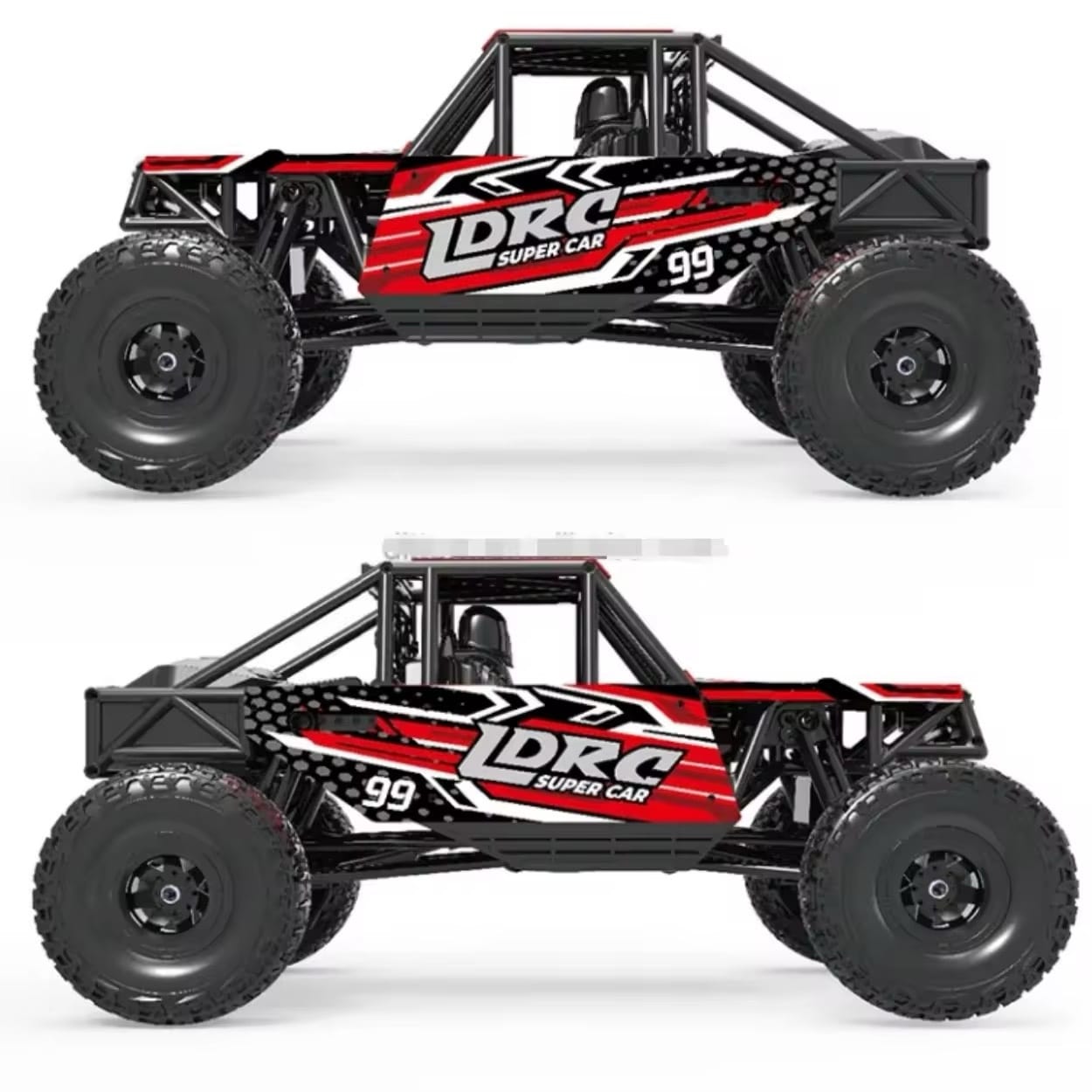 Pro Remote Control Climbing Car 4Wd For LDRC Rc Car 18499 1/18 Professional Pipe Rack Vehicle Model Red - Image 4