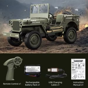 JJRC C8815 Rc Car 1:10 JEEP MB 2.4g 4wd RTR Crawler Climbing Scale Military Truck Offroad Vehicle for Adult Toy Gift Kids