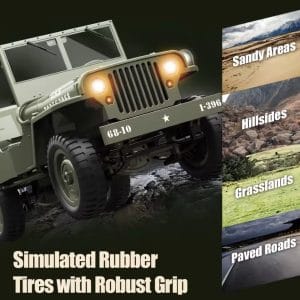 Alternative view of JJRC C8815 Rc Car 1:10 JEEP MB 2.4g 4wd RTR Crawler Climbing Scale Military Truck Offroad Vehicle for Adult Toy Gift Kids