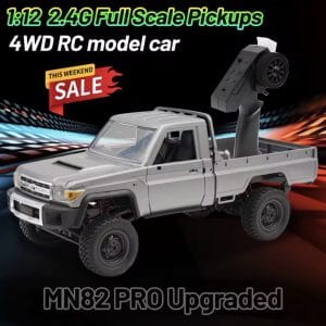Alternative view of Upgraded Version 1:12  Full Scale RC CAR MN82 PRO Controllable Headlight 4WD LC79 Remote Control Pickup Truck Model Electric Toy