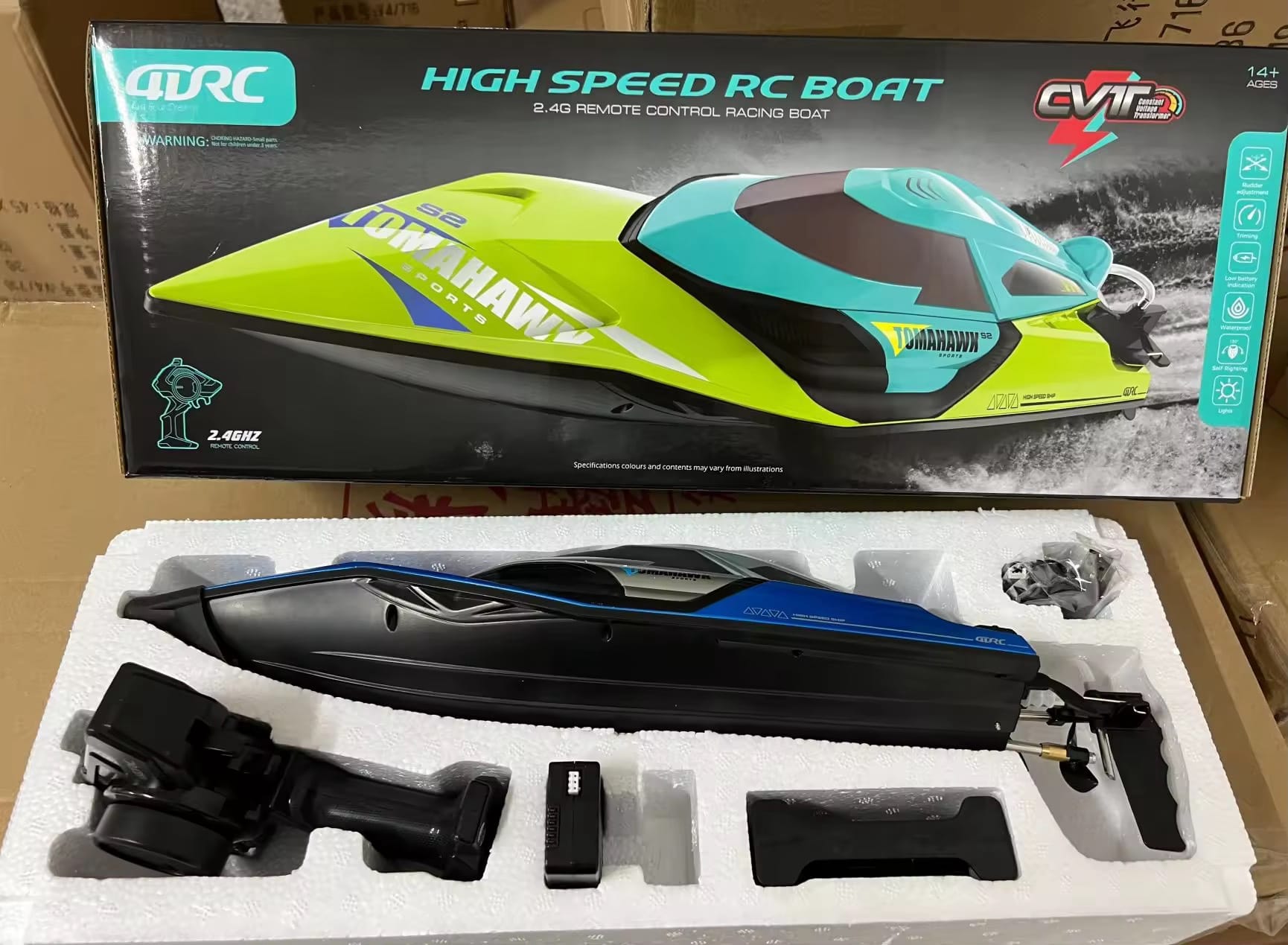 15km/h 2.4GHz RC Boat Remote Control Boats Highspeed Double Propellers Water Sensing Race
Speedboat Rechargeable Toys