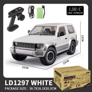 LD1297S Remote Control Crawler LDRC Off Road Car 2Speed Gearbox Metal Gears 380 Brushed Motor 2.4G RC 17G Steering Servo
