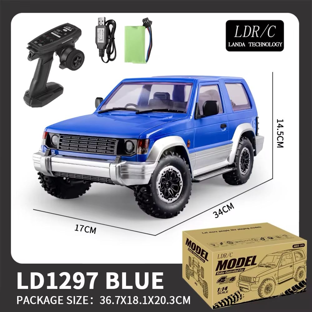 LD1297S Remote Control Crawler LDRC Off Road Car 2Speed Gearbox Metal Gears 380 Brushed Motor 2.4G RC 17G Steering Servo - Image 14
