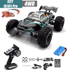 RC Car Off Road 4x4 High Speed 70KM/H Brushless 1/16 Monster Truck with LED Headlight