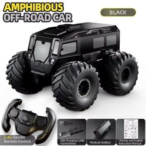 2.4GHz 4WD 4-Channel Kids RC Car Waterproof
Amphibious All-Terrain Rechargeable Remote Control
1080p HD Camera Ready-to-Go