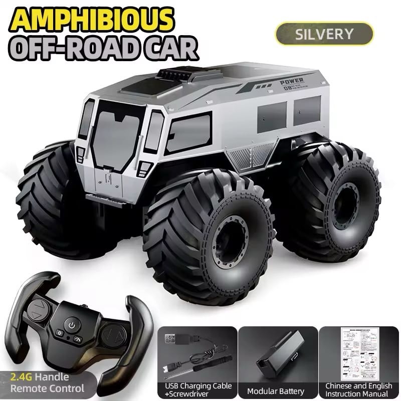 2.4GHz 4WD 4-Channel Kids RC Car Waterproof
Amphibious All-Terrain Rechargeable Remote Control
1080p HD Camera Ready-to-Go - Image 7