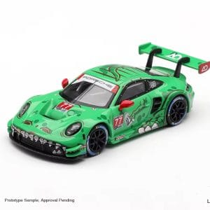 MINIGT Diecast 1:64 #1218 GT3 R AO Racing Metal Model Car Display Green Roxy and Rexy Sports Car Cool Gift for Boys Collection