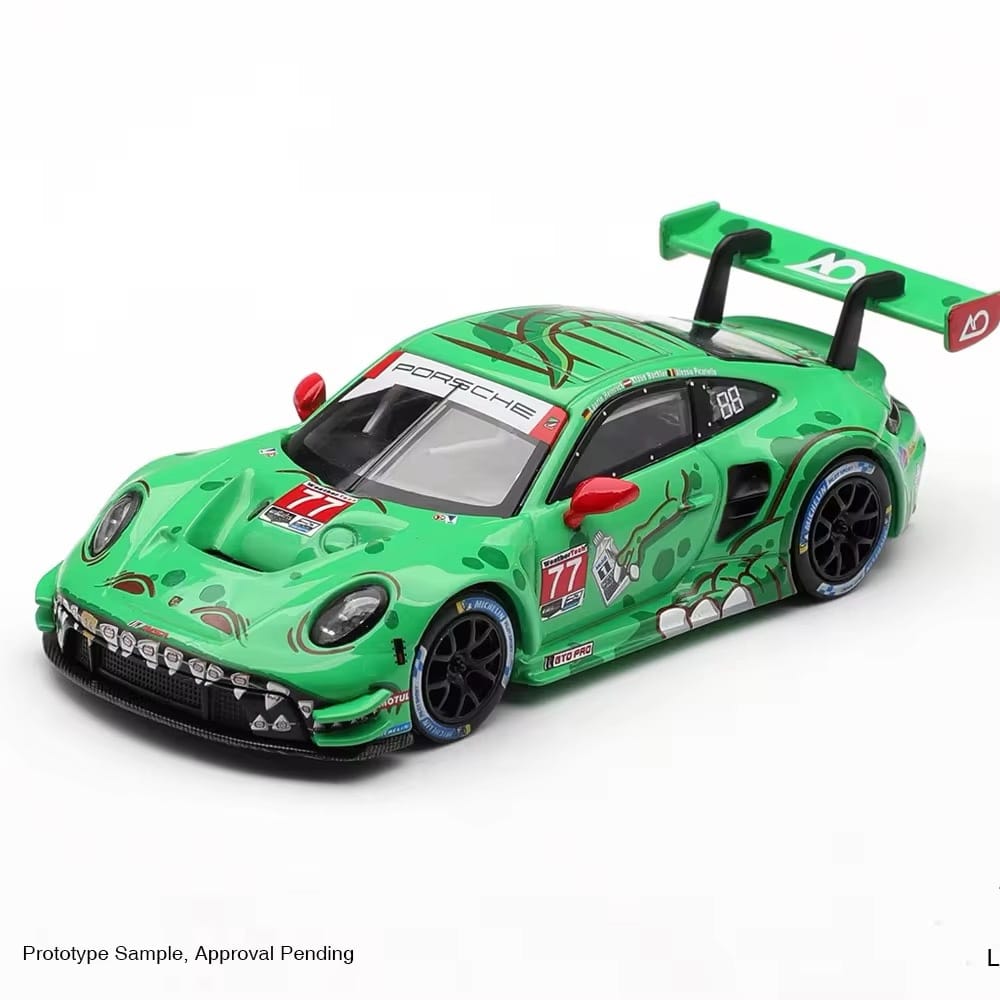 MINIGT Diecast 1:64 #1218 GT3 R AO Racing Metal Model Car Display Green Roxy and Rexy Sports Car Cool Gift for Boys Collection