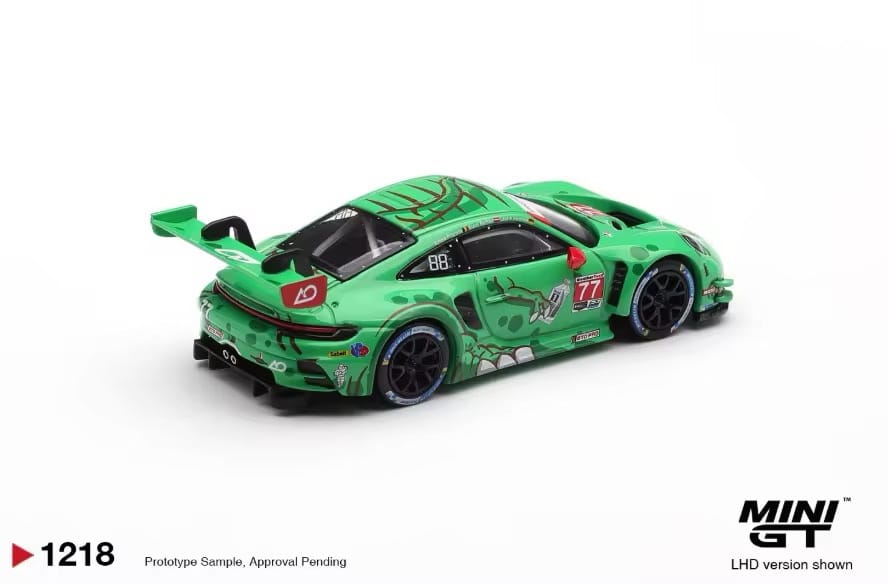 MINIGT Diecast 1:64 #1218 GT3 R AO Racing Metal Model Car Display Green Roxy and Rexy Sports Car Cool Gift for Boys Collection - Image 3