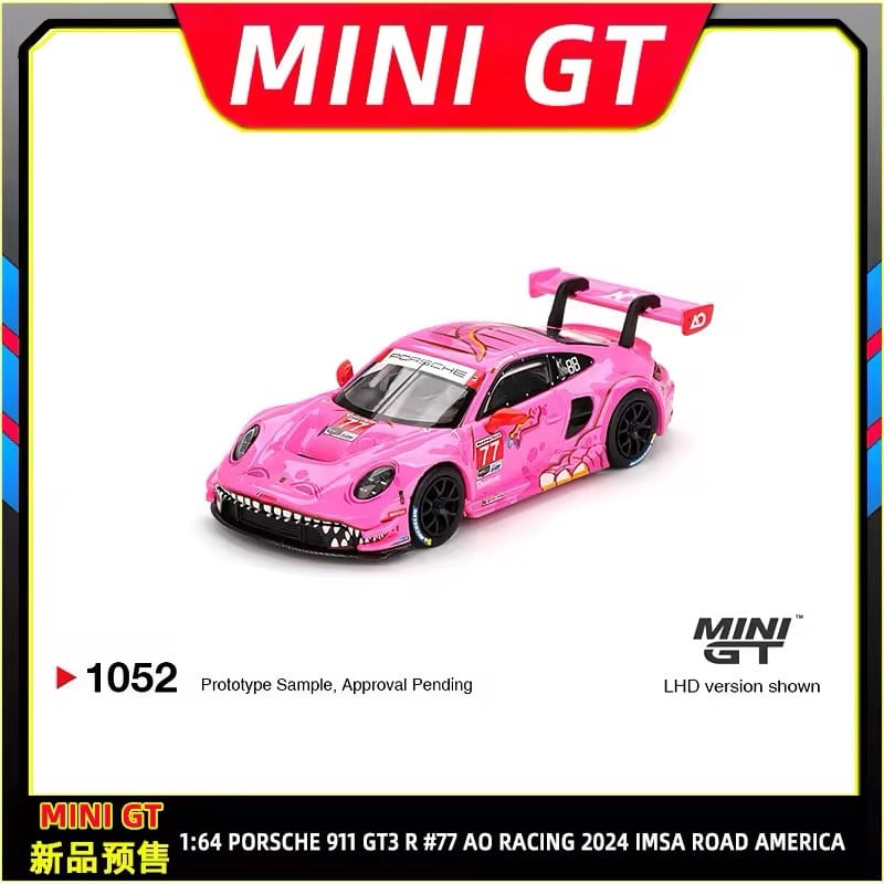 MINIGT 1:64 GT3 R Pink Dinosaur Metal Alloy Car Model
Decoration #1052 Ages 14 - Image 4