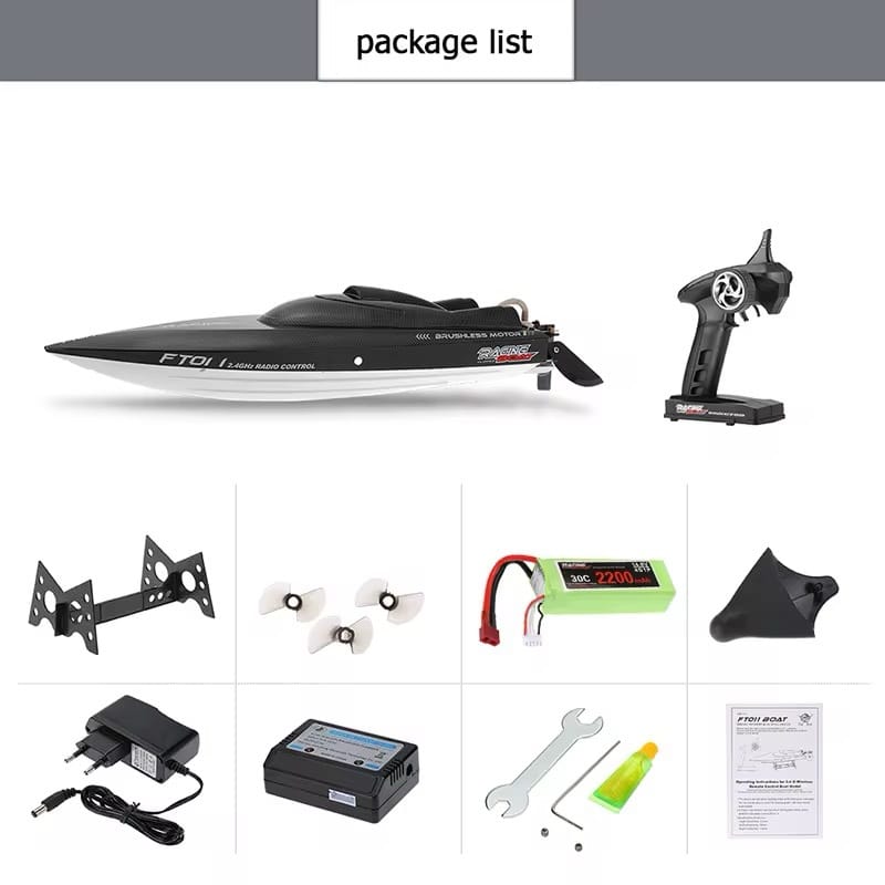 Feilun FT011 Fast Racing Speed 55km/h Rc 2.4G
Frequency Fishing Bait Boat Wholesale - Image 4
