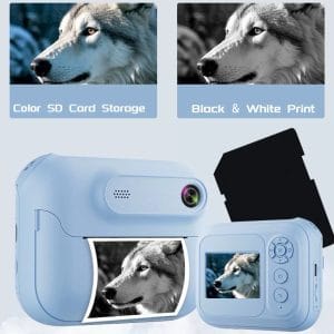 Cross-border new product, children's mini camera, black-and-white photography, can directly print photos for children to play .