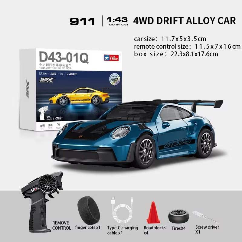 HSTAR 1:43 Porsche 911 GT3 RS RC Drifting Car - Image 4