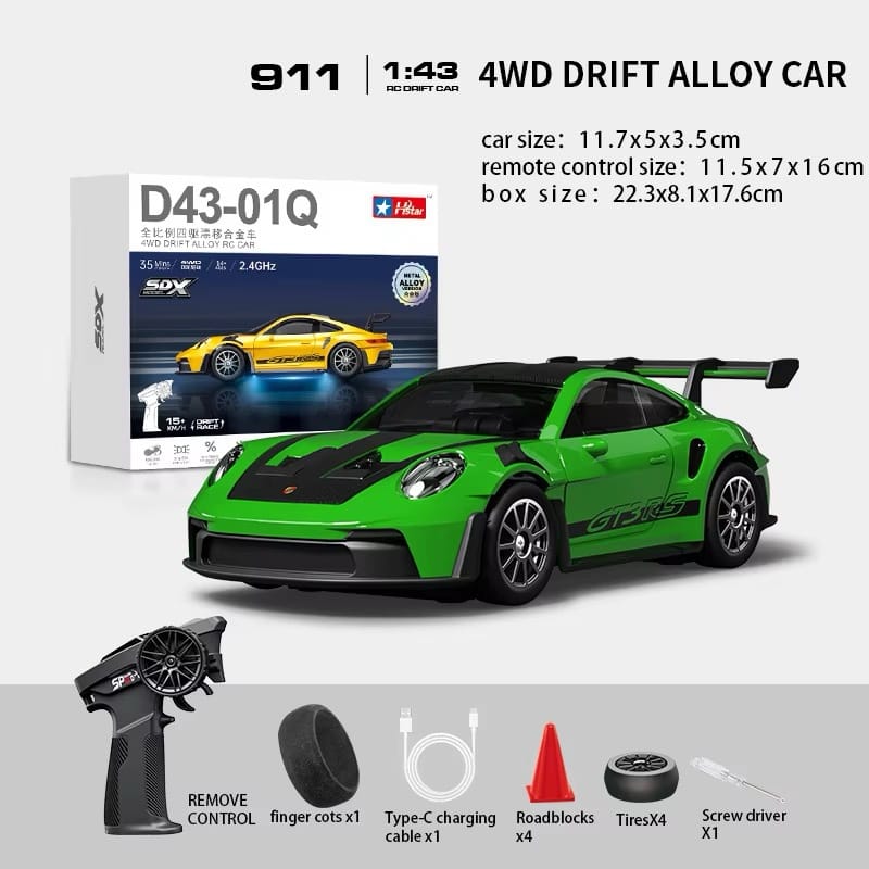 HSTAR 1:43 Porsche 911 GT3 RS RC Drifting Car - Image 3