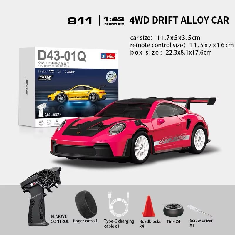 HSTAR 1:43 Porsche 911 GT3 RS RC Drifting Car - Image 5