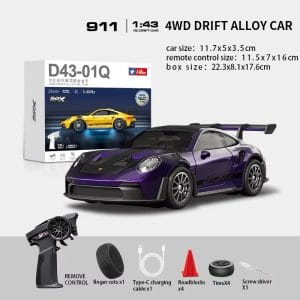 HSTAR 1:43 Porsche 911 GT3 RS RC Drifting Car