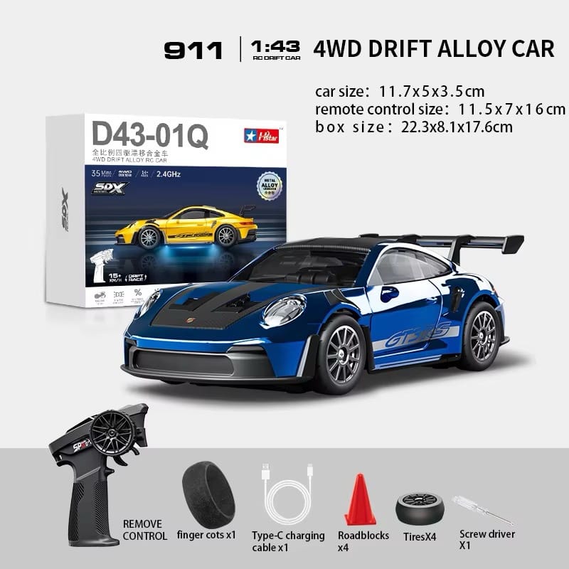 HSTAR 1:43 Porsche 911 GT3 RS RC Drifting Car - Image 6