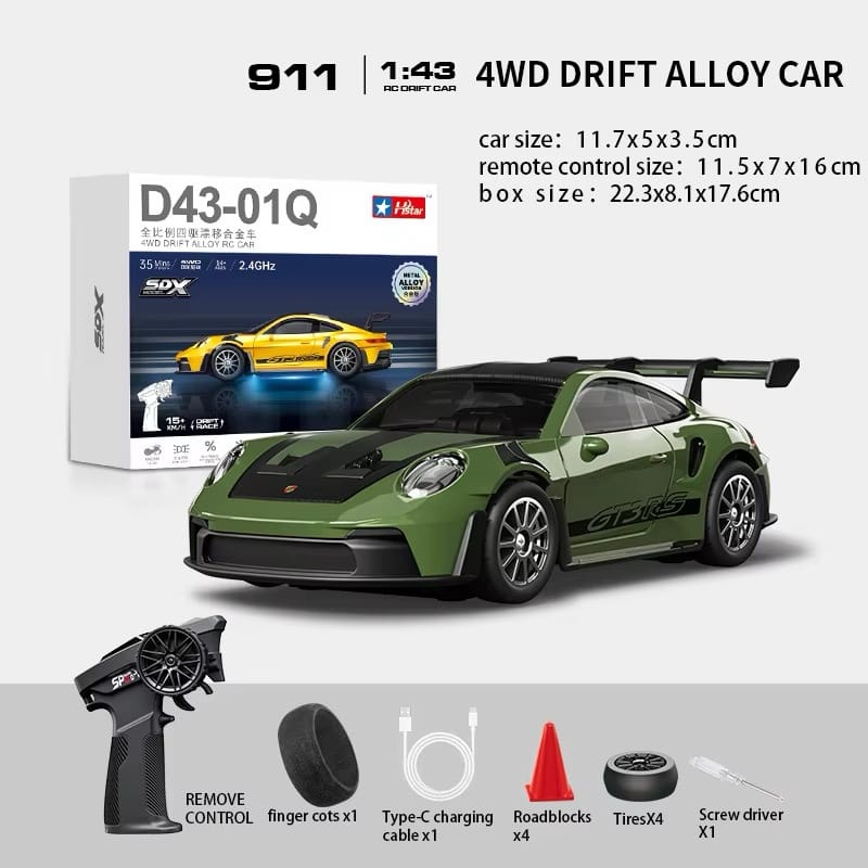 HSTAR 1:43 Porsche 911 GT3 RS RC Drifting Car - Image 7
